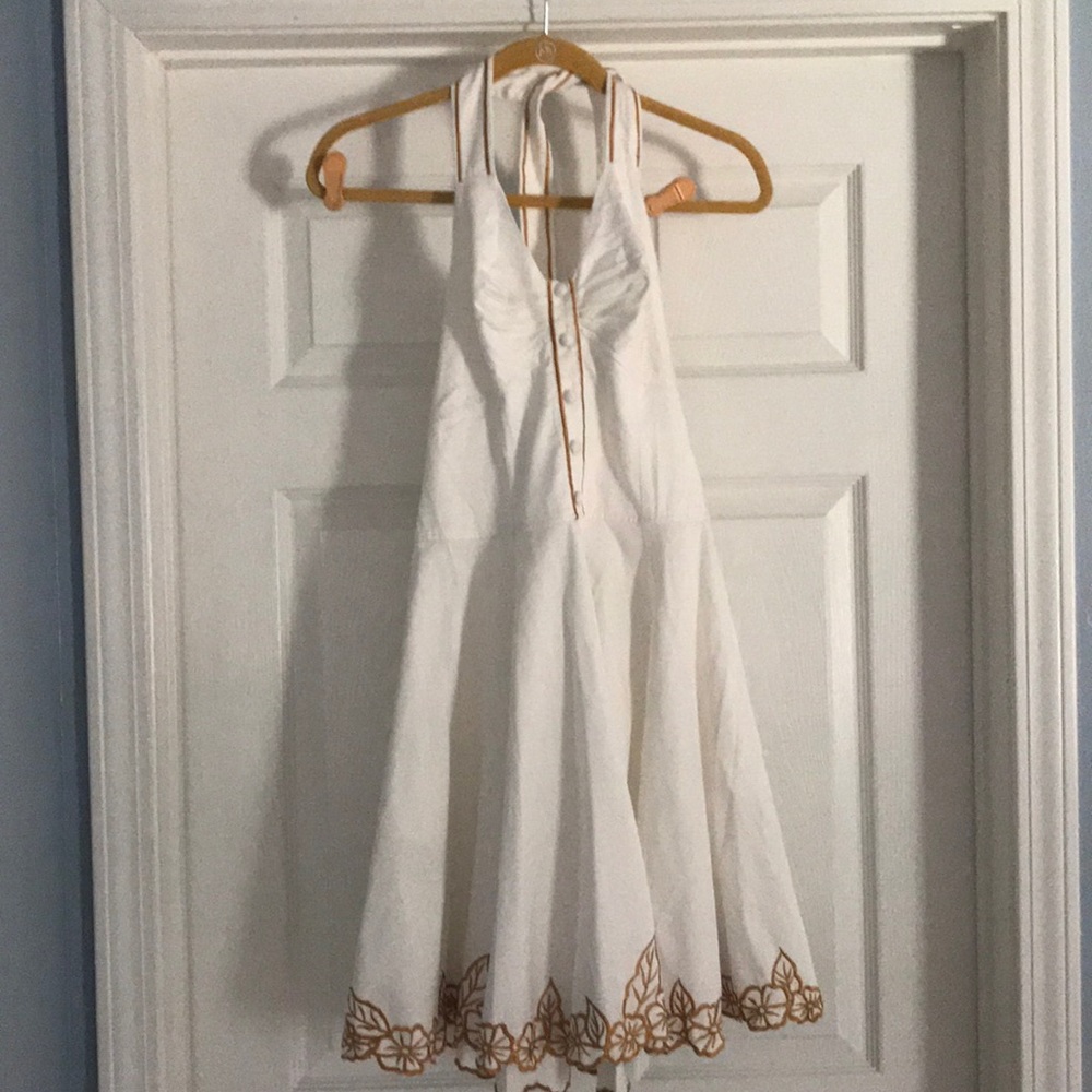 Brand new, with tags white halter dress